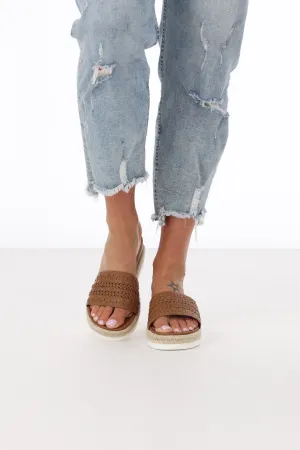 Verali Denver Footbed Slides Tan