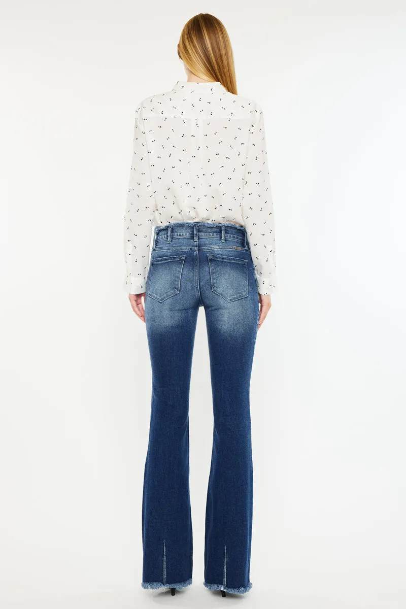 Veronica Mid Rise Flare Jeans