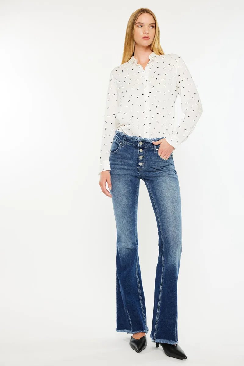 Veronica Mid Rise Flare Jeans