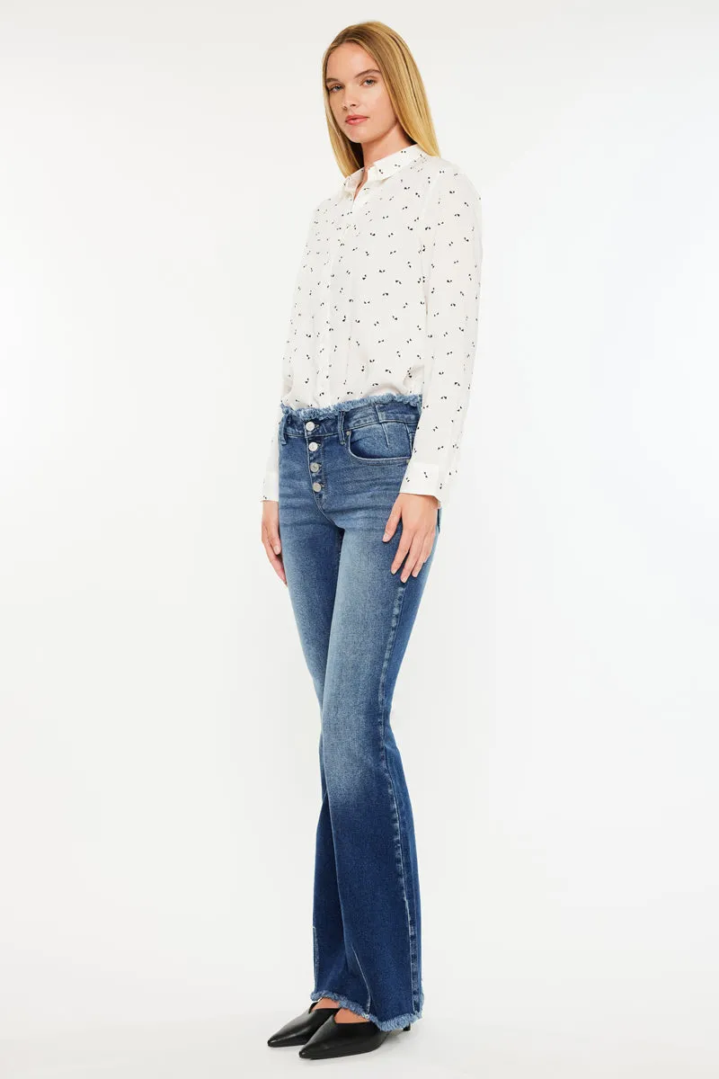 Veronica Mid Rise Flare Jeans