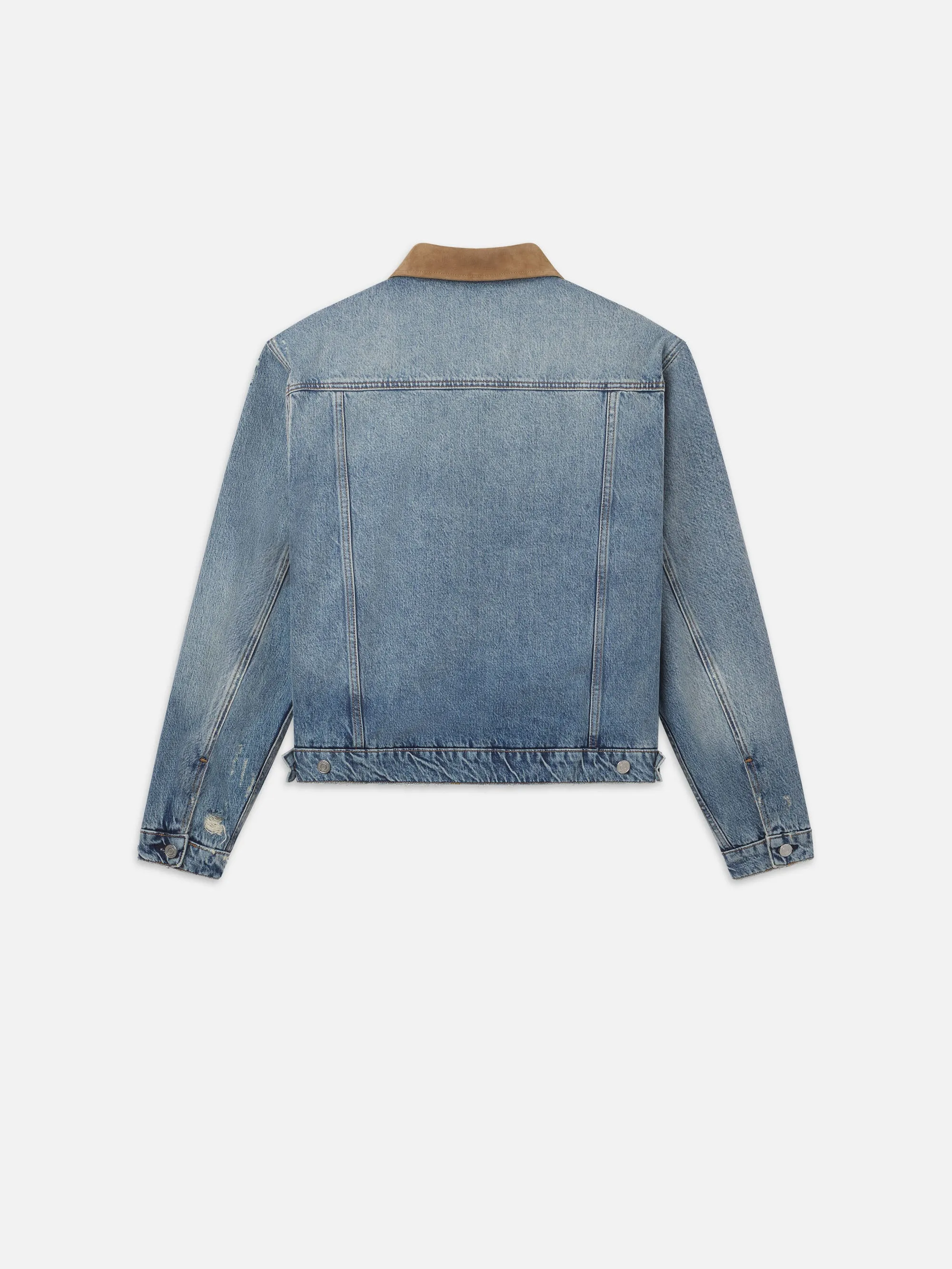 Vintage Denim Jacket -- Blue Beach Rips