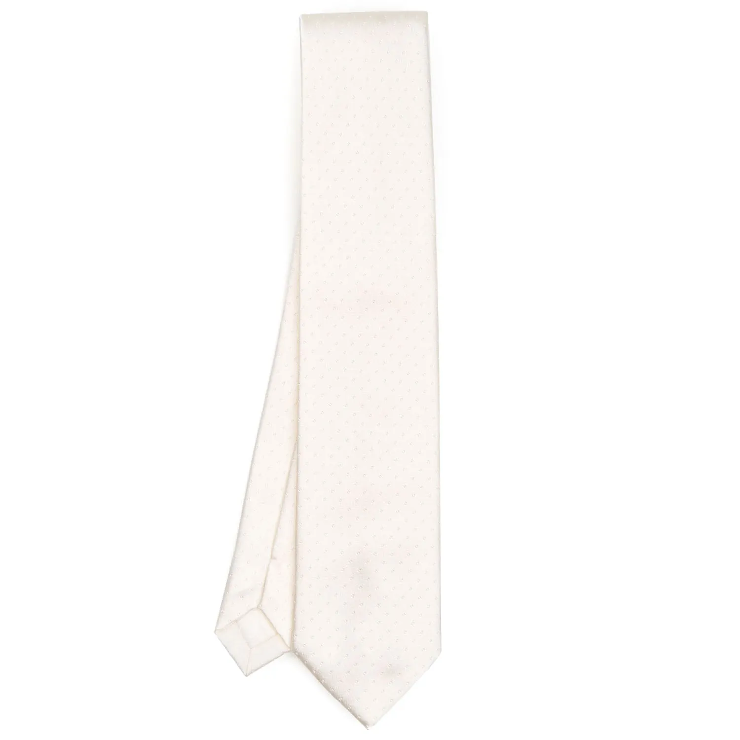WHITE CEREMONIAL SILK SATIN TIE