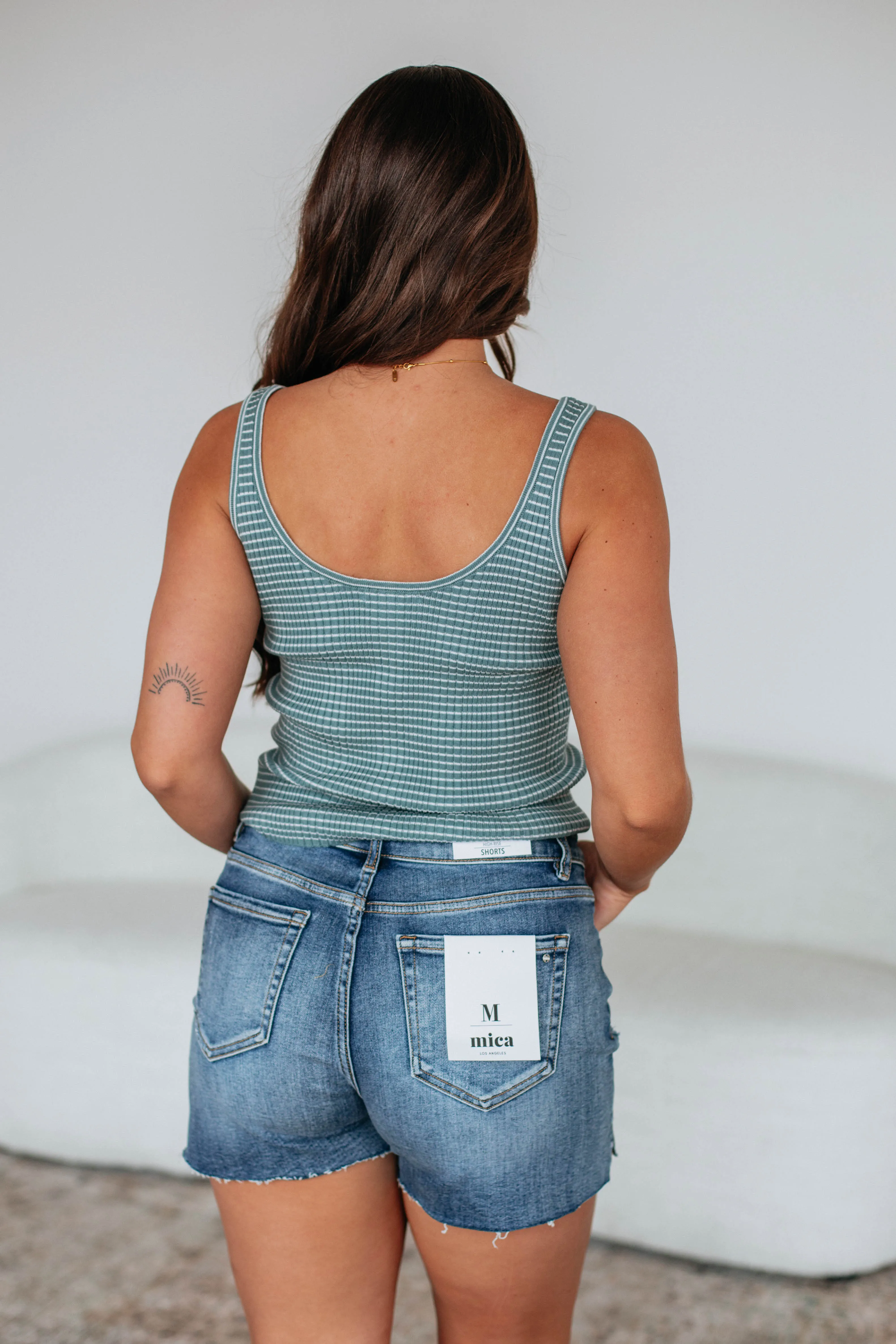 Wilson Henley Tank - Teal Mix