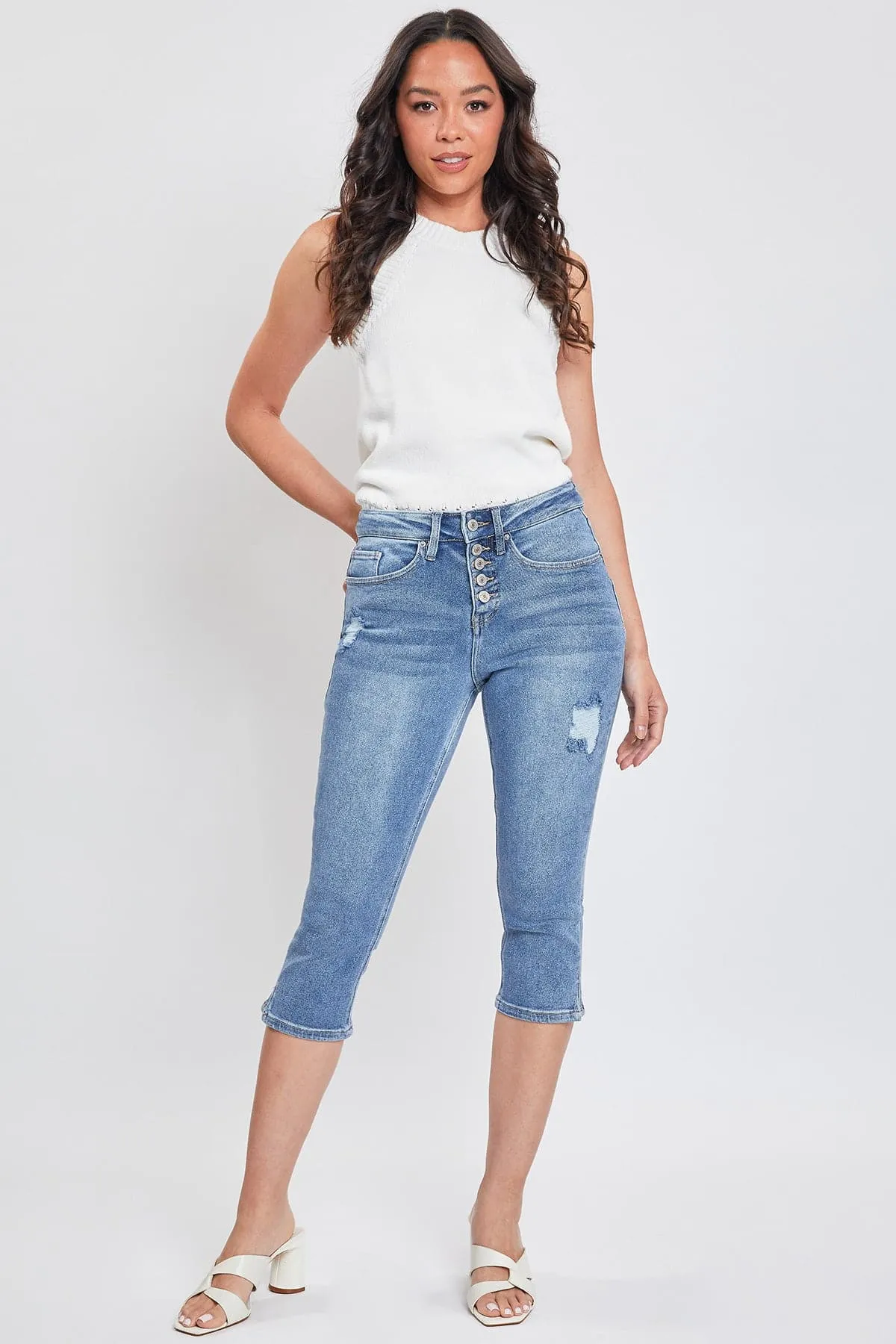 Women's Vintage High Rise Capri Jeans