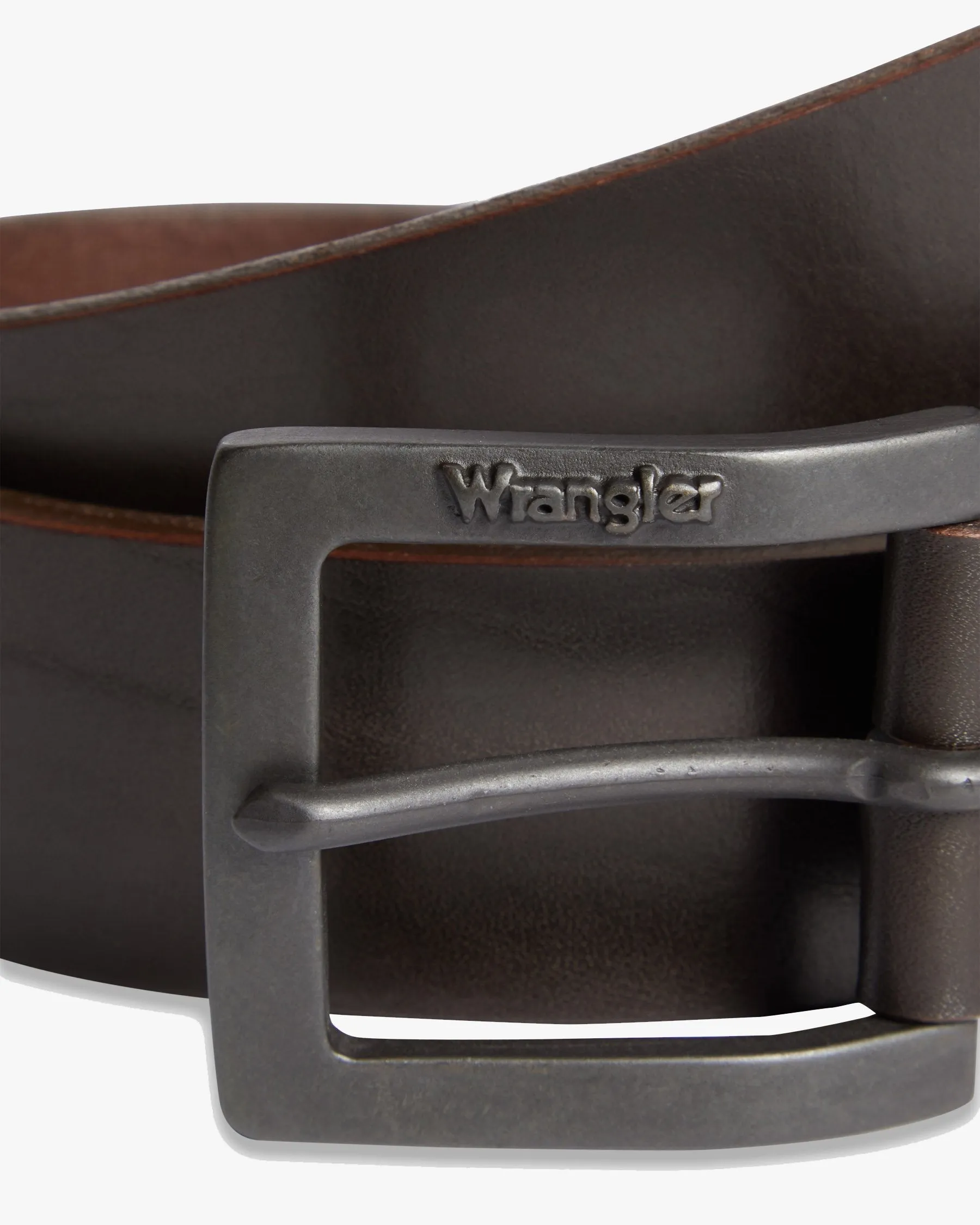 Wrangler Kabel Buckle Leather Belt - Brown