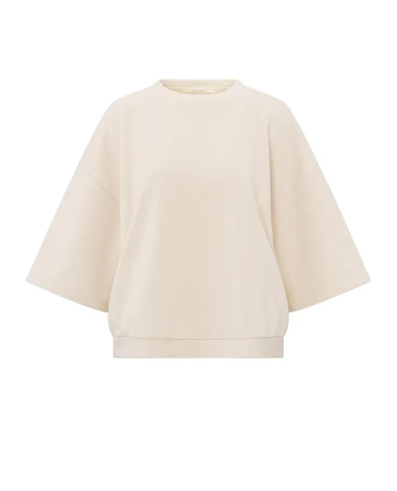 Yaya Off White Short Sleeve Sweatshirt
