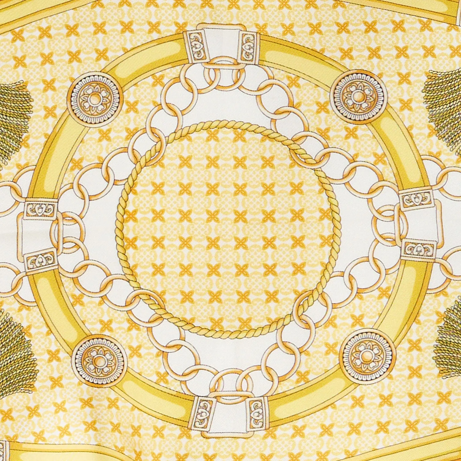 YELLOW SILK DIAMOND SHAPE SCARF