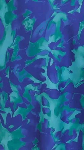 Zabby Maxi Dress - Green / Blue Print